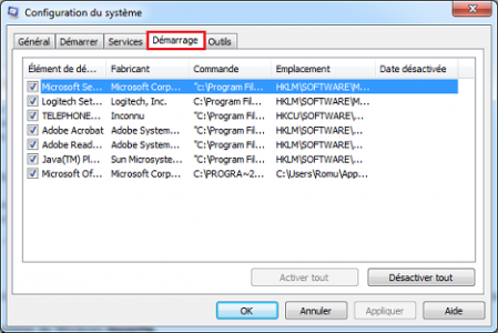 Configuration du système