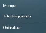 Ajouter le dossier Téléchargements au menu Démarrer